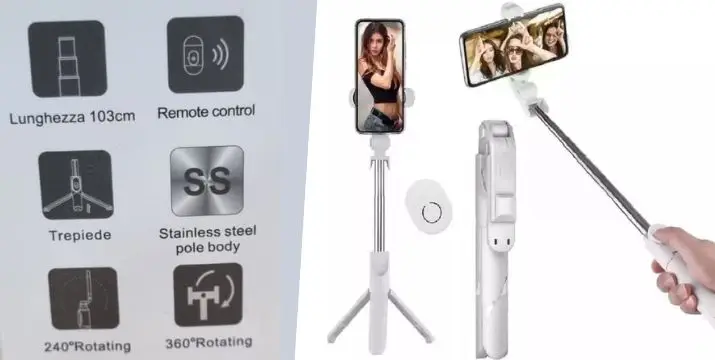You are currently viewing Il miglior selfie stick wireless Bluetooth Trepiede Wireless Q02 bianco