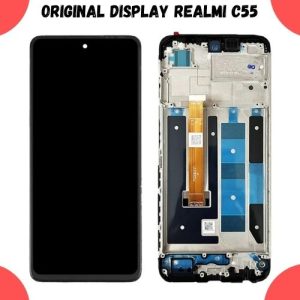 LCD DISPLAY + FRAME FOR OPPO REALME C55 TOUCH SCREEN BLACK GLASS